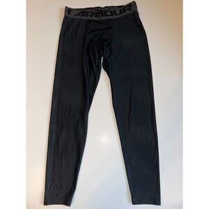 Under Armour HeatGear Compression Pants Mens Size L Black Athletic Leggings